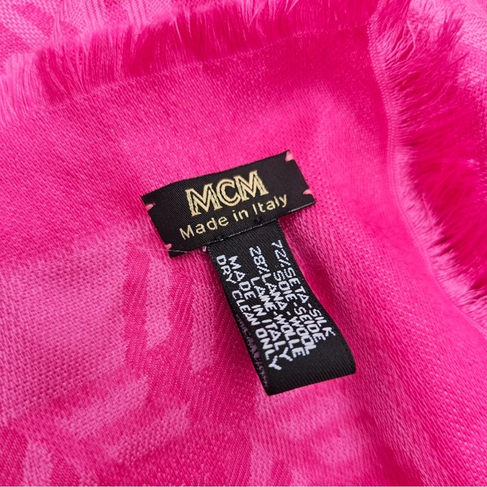 MCM Monogram Jacquard Frayed Scarf - Picture 3 of 5